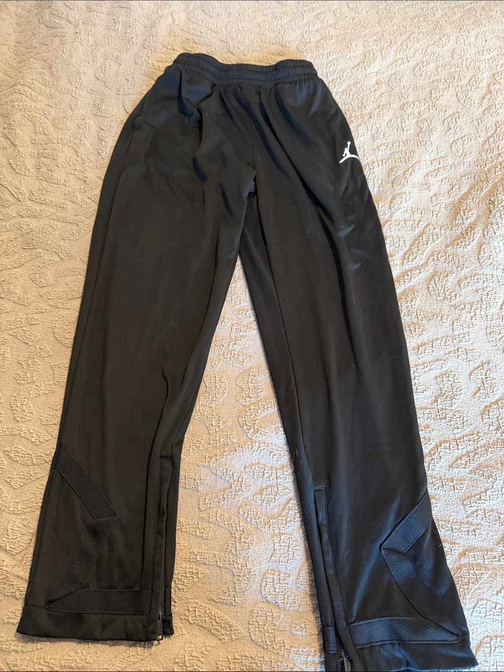 Jordan Black Track Pants with White Jumpman